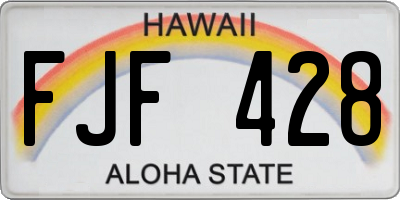 HI license plate FJF428