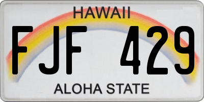 HI license plate FJF429