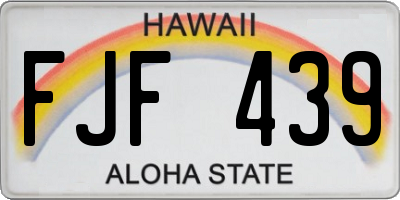 HI license plate FJF439