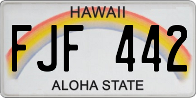 HI license plate FJF442