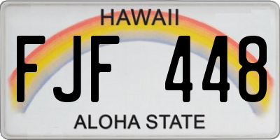 HI license plate FJF448