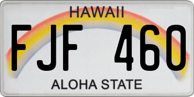 HI license plate FJF460
