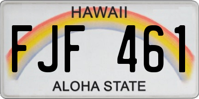 HI license plate FJF461