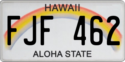 HI license plate FJF462