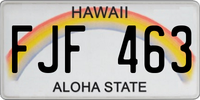 HI license plate FJF463