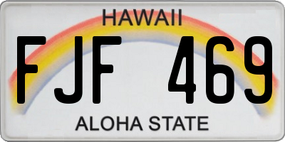 HI license plate FJF469
