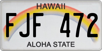 HI license plate FJF472