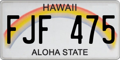 HI license plate FJF475