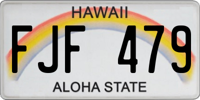 HI license plate FJF479