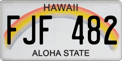 HI license plate FJF482