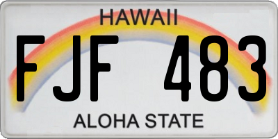 HI license plate FJF483
