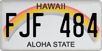 HI license plate FJF484