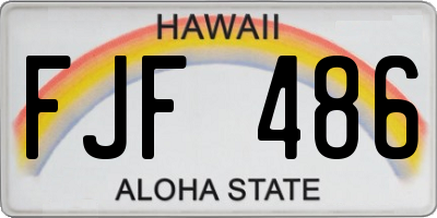 HI license plate FJF486