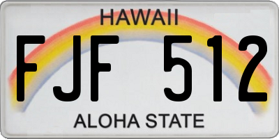 HI license plate FJF512
