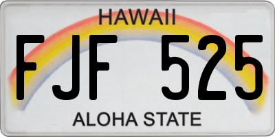 HI license plate FJF525