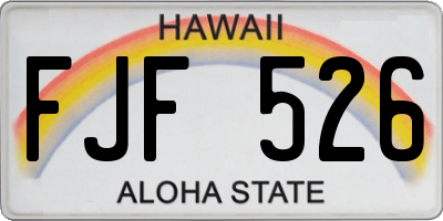 HI license plate FJF526