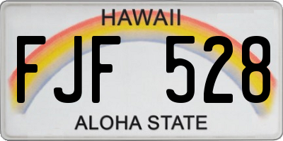HI license plate FJF528