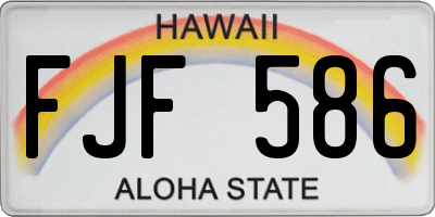HI license plate FJF586