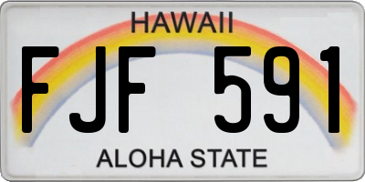 HI license plate FJF591