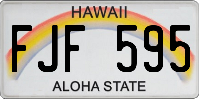 HI license plate FJF595