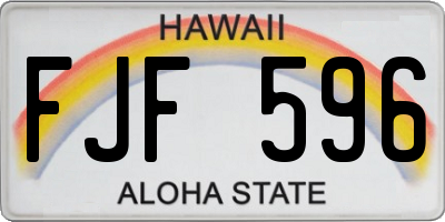 HI license plate FJF596