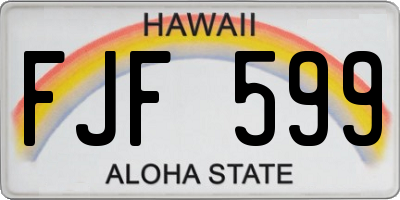 HI license plate FJF599
