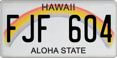 HI license plate FJF604