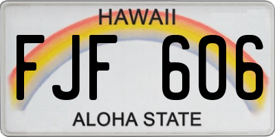 HI license plate FJF606