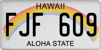 HI license plate FJF609