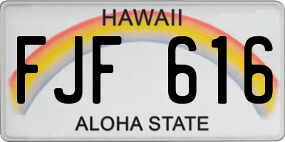 HI license plate FJF616