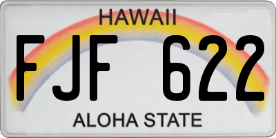 HI license plate FJF622