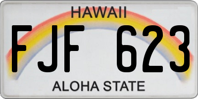 HI license plate FJF623