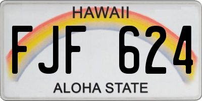 HI license plate FJF624