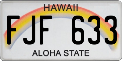 HI license plate FJF633