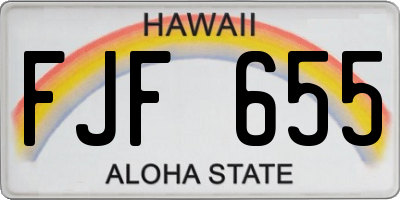 HI license plate FJF655