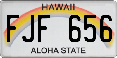 HI license plate FJF656