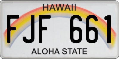 HI license plate FJF661