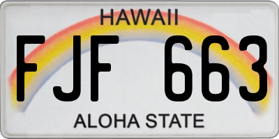 HI license plate FJF663