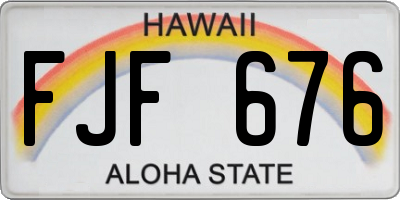 HI license plate FJF676