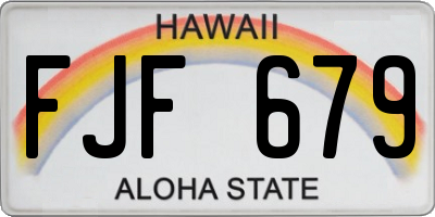 HI license plate FJF679