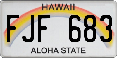 HI license plate FJF683