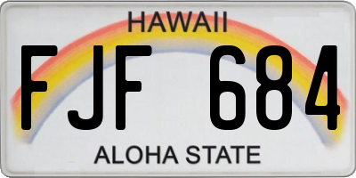 HI license plate FJF684