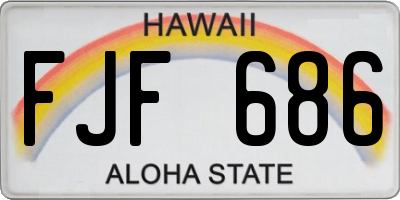 HI license plate FJF686
