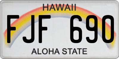 HI license plate FJF690