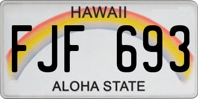 HI license plate FJF693