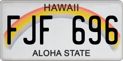 HI license plate FJF696