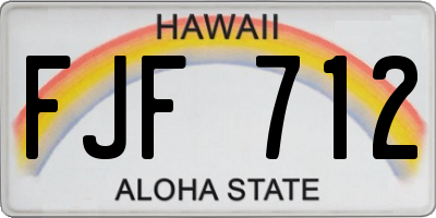 HI license plate FJF712