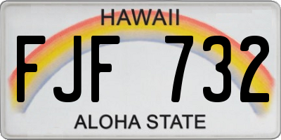 HI license plate FJF732