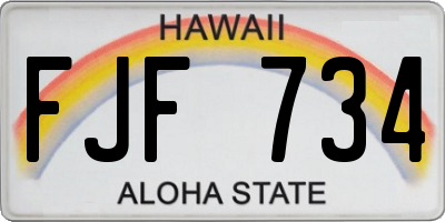 HI license plate FJF734