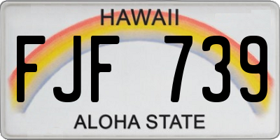HI license plate FJF739